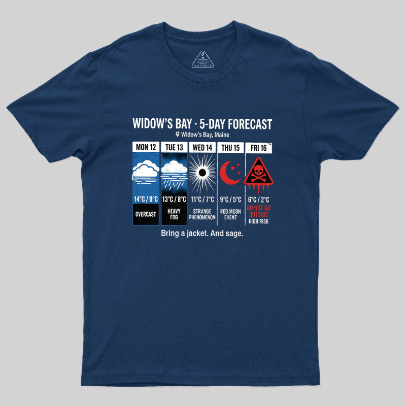 Spooky 5 Day Weather Forecast Geek T-Shirt