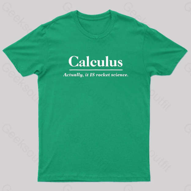 Calculus Actually Is Rocket Science Geek T-Shirt Green / S