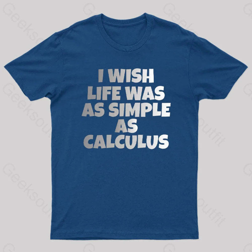 Calculus: Simple As Calculus Nerd T-Shirt Navy / S