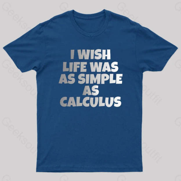 Calculus: Simple As Calculus Nerd T-Shirt Navy / S