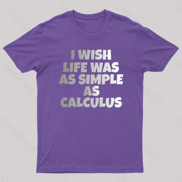 Calculus: Simple As Calculus Nerd T-Shirt Purple / S