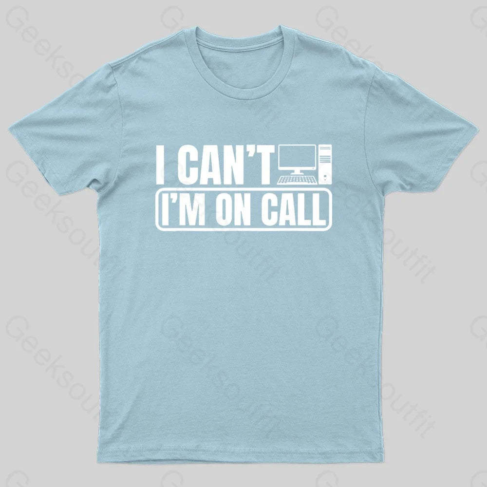 Call Center Operator Geek T-Shirt Light Blue / S