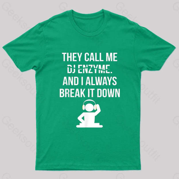 Call Me Dj Enzym Nerd T-Shirt Green / S