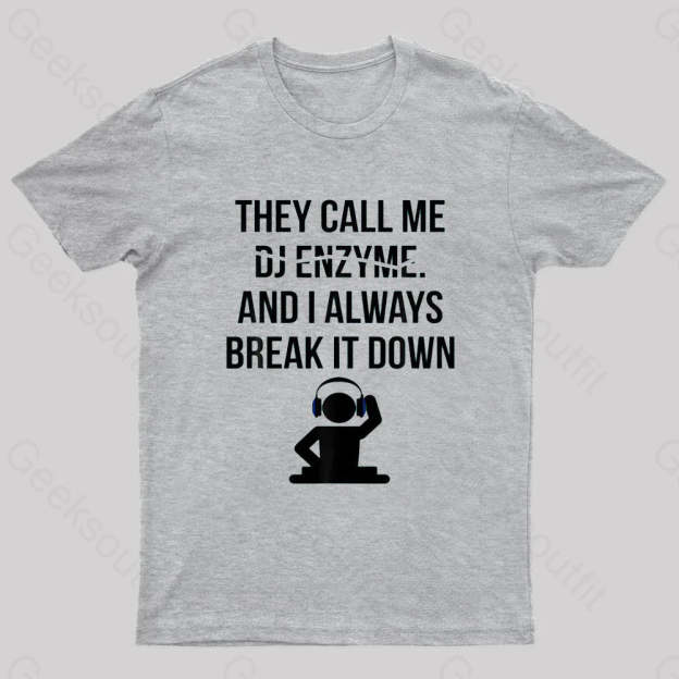 Call Me Dj Enzym Nerd T-Shirt Grey / S