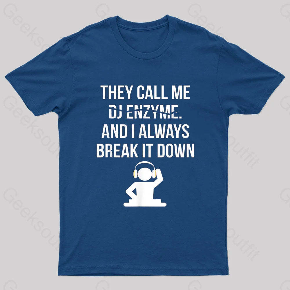 Call Me Dj Enzym Nerd T-Shirt Navy / S