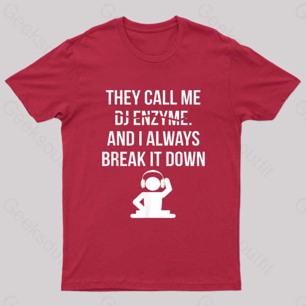 Call Me Dj Enzym Nerd T-Shirt Red / S