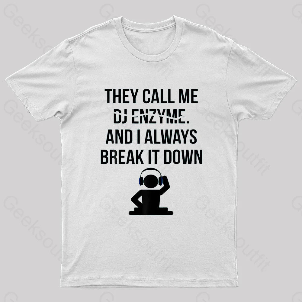 Call Me Dj Enzym Nerd T-Shirt White / S