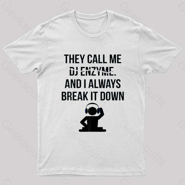 Call Me Dj Enzym Nerd T-Shirt White / S