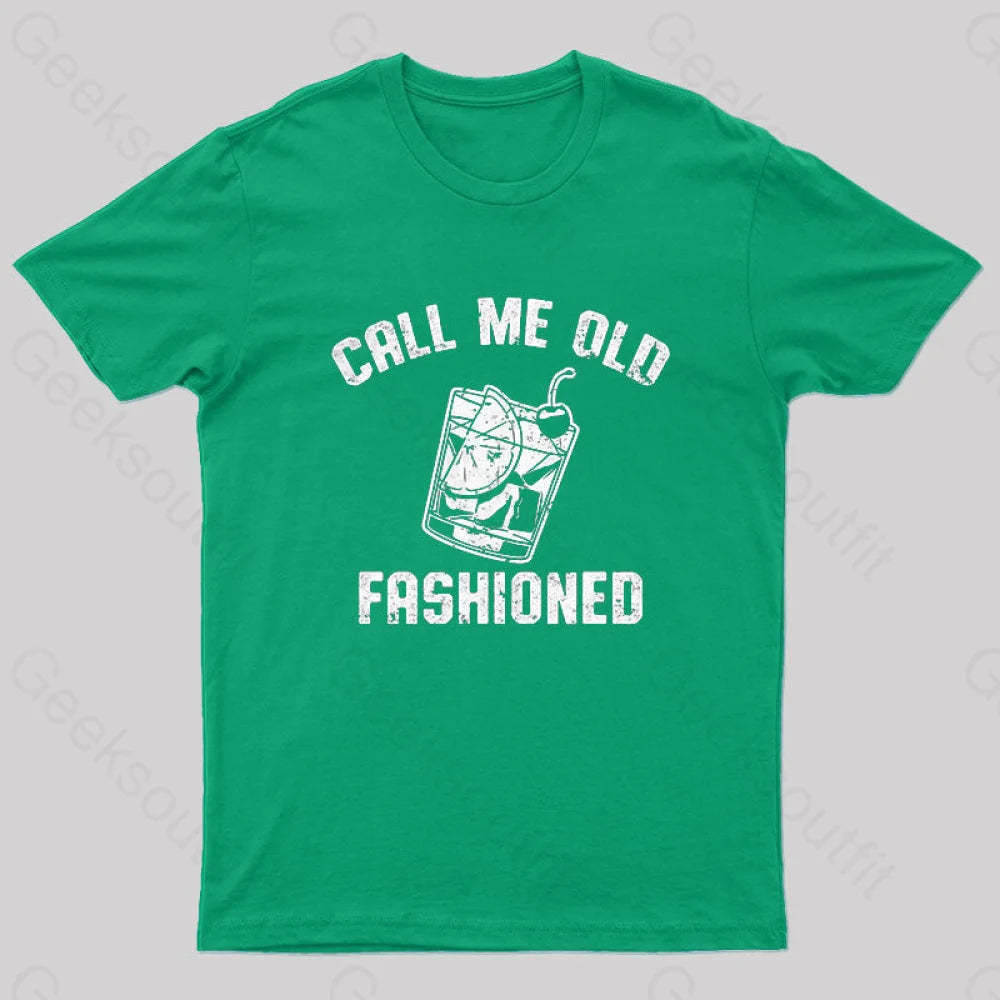 Call Me Old Fashioned Nerd T-Shirt Green / S