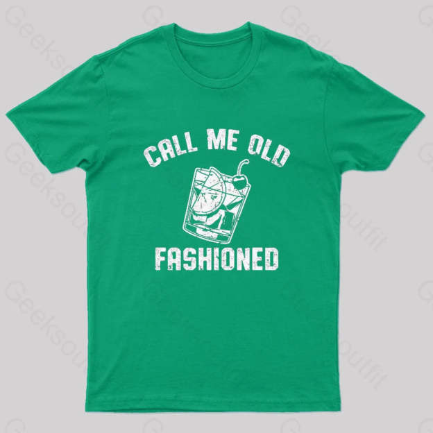 Call Me Old Fashioned Nerd T-Shirt Green / S