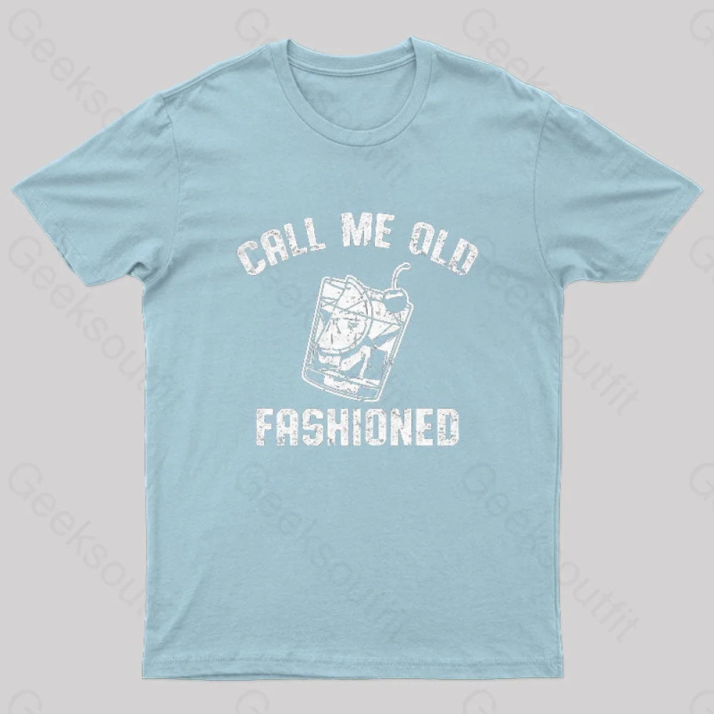 Call Me Old Fashioned Nerd T-Shirt Light Blue / S