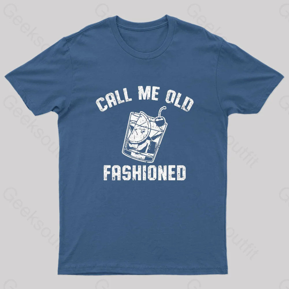 Call Me Old Fashioned Nerd T-Shirt Navy / S