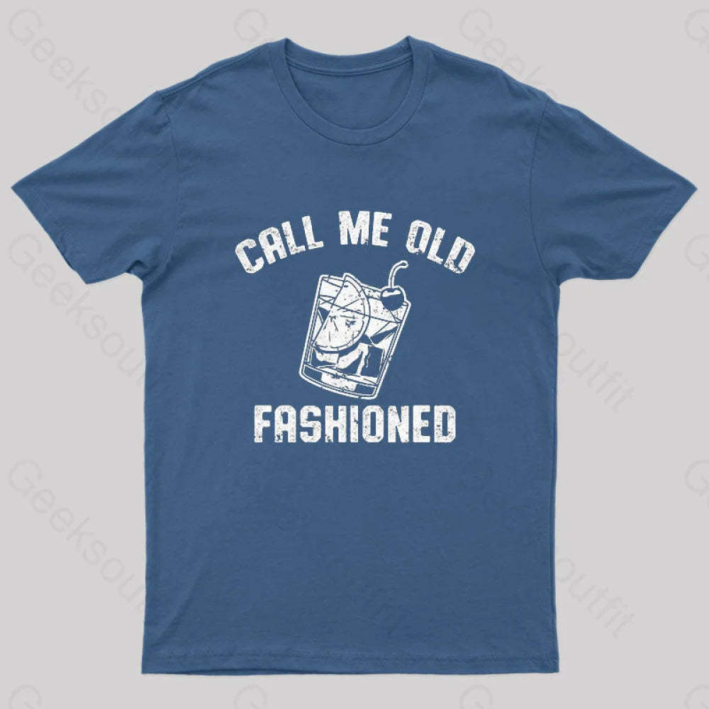 Call Me Old Fashioned Nerd T-Shirt Navy / S