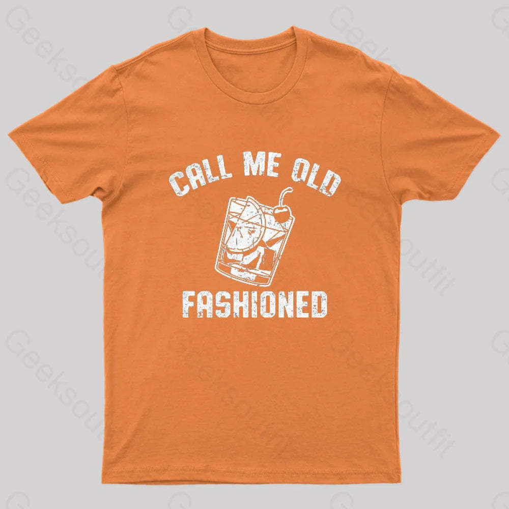 Call Me Old Fashioned Nerd T-Shirt Orange / S