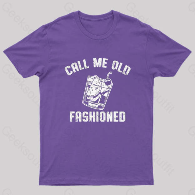 Call Me Old Fashioned Nerd T-Shirt Purple / S
