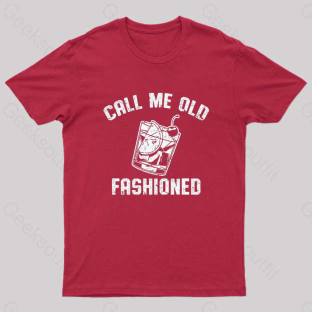 Call Me Old Fashioned Nerd T-Shirt Red / S
