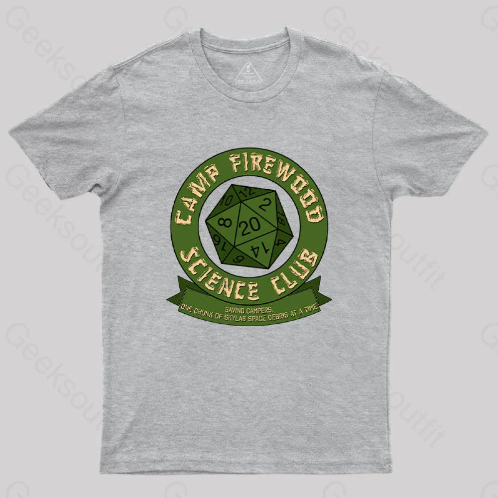 Camp Firewood Science Club T-Shirt Grey / S