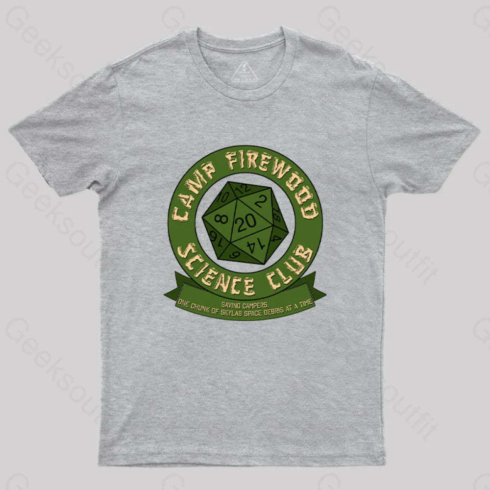 Camp Firewood Science Club T-Shirt Grey / S