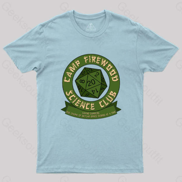 Camp Firewood Science Club T-Shirt Light Blue / S