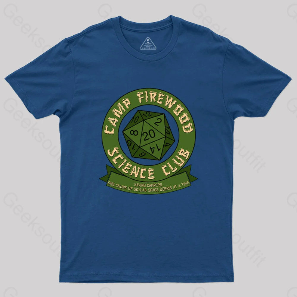 Camp Firewood Science Club T-Shirt Navy / S