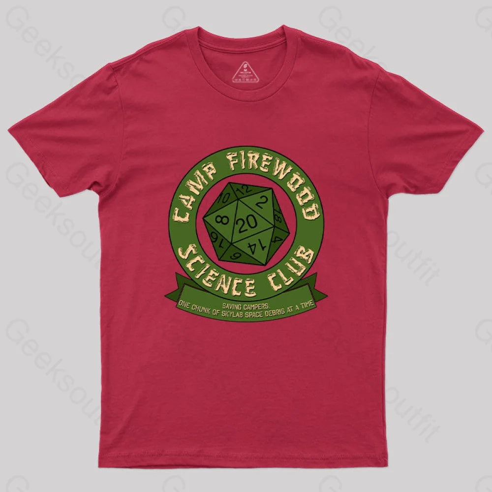 Camp Firewood Science Club T-Shirt Red / S