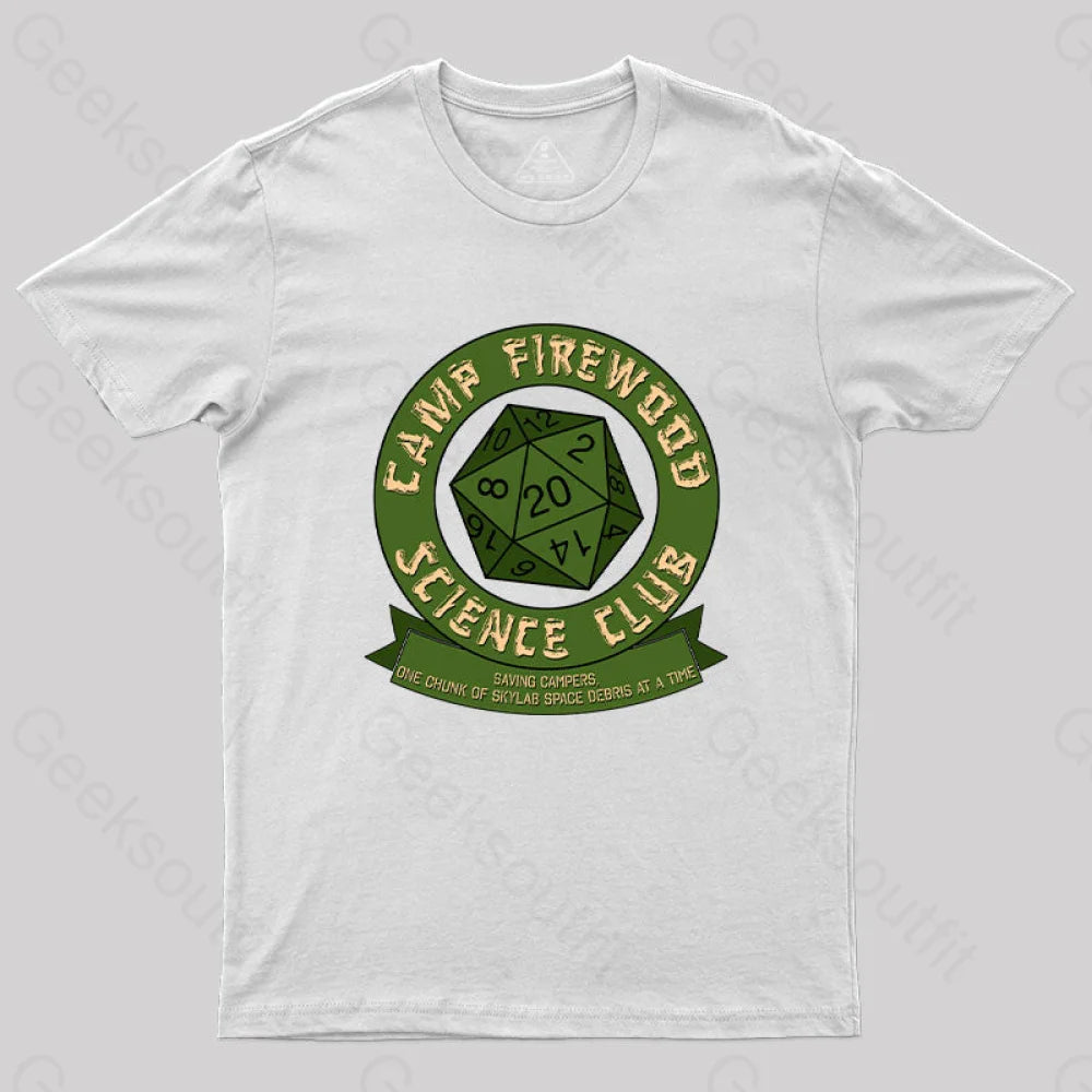 Camp Firewood Science Club T-Shirt White / S