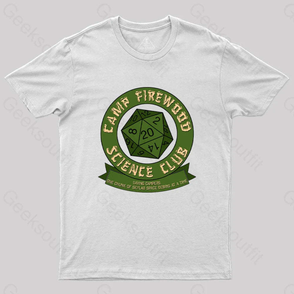 Camp Firewood Science Club T-Shirt White / S