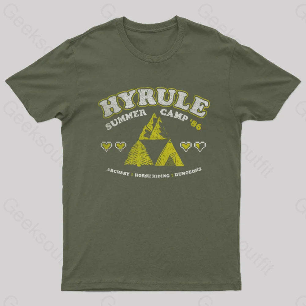 Camp Hyrule Geek T-Shirt Army Green / S