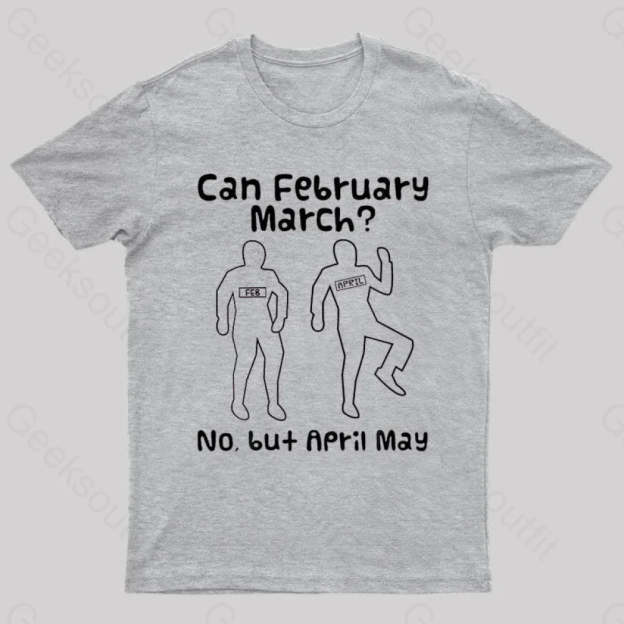 Can February March Nerd T-Shirt Grey / S