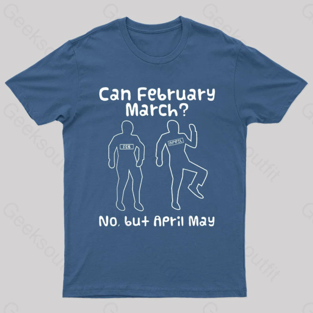 Can February March Nerd T-Shirt Navy / S