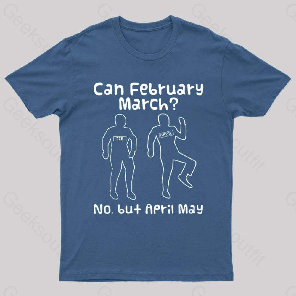 Can February March Nerd T-Shirt Navy / S