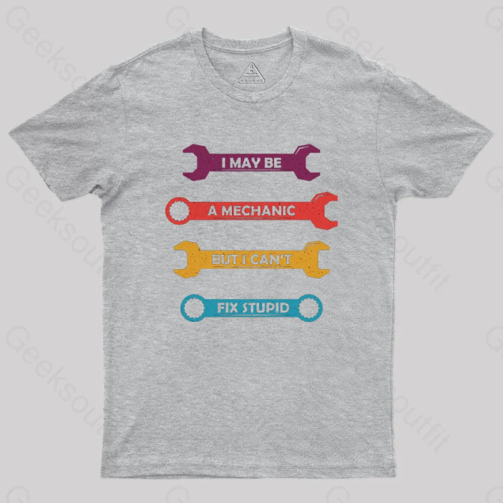 Can Not Fix Stupid T-Shirt Grey / S
