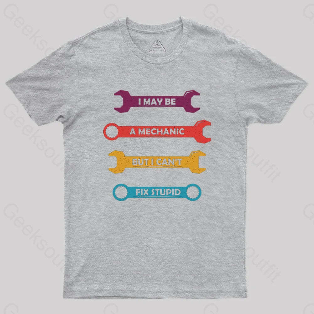 Can Not Fix Stupid T-Shirt Grey / S