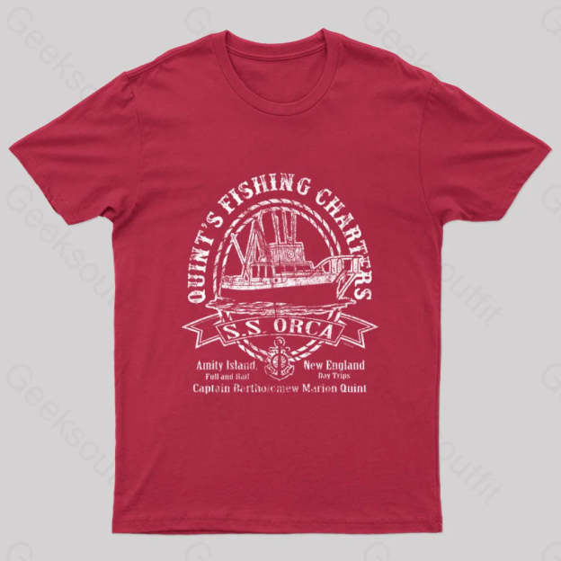 Captain Quint’s Ss Orca Geek T-Shirt Red / S