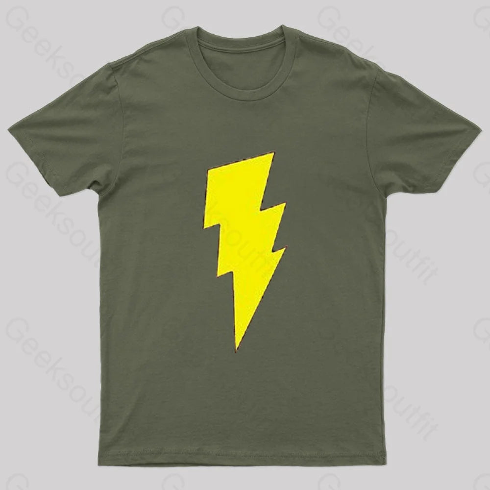 Captain Shazam! Symbol T-Shirt Army Green / S