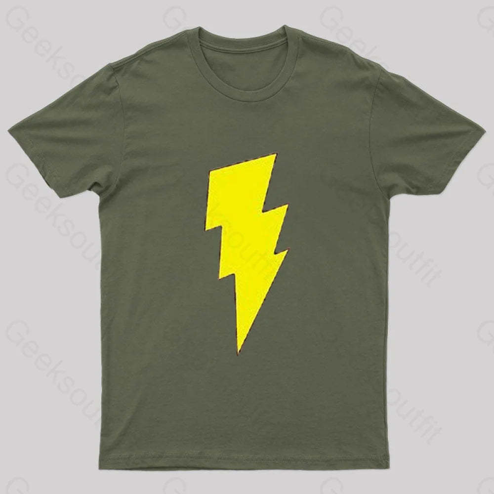 Captain Shazam! Symbol T-Shirt Army Green / S