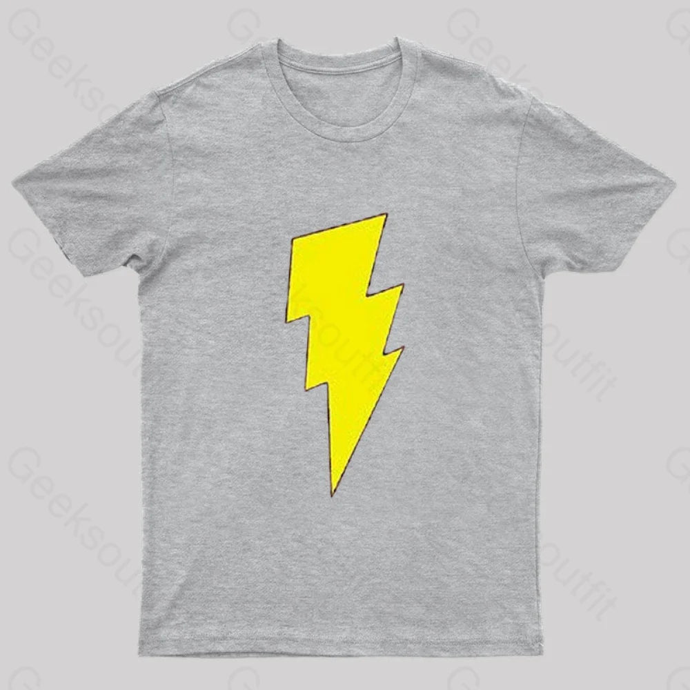 Captain Shazam! Symbol T-Shirt Grey / S