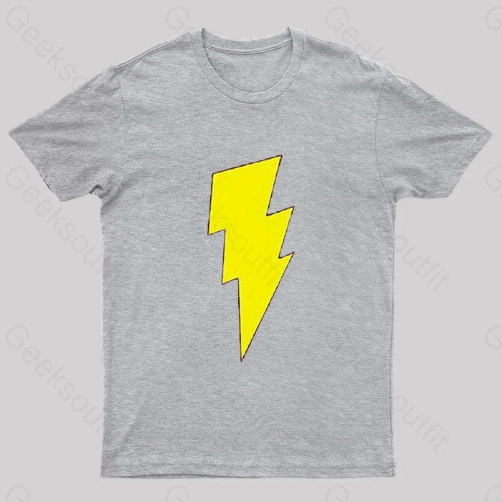 Captain Shazam! Symbol T-Shirt Grey / S