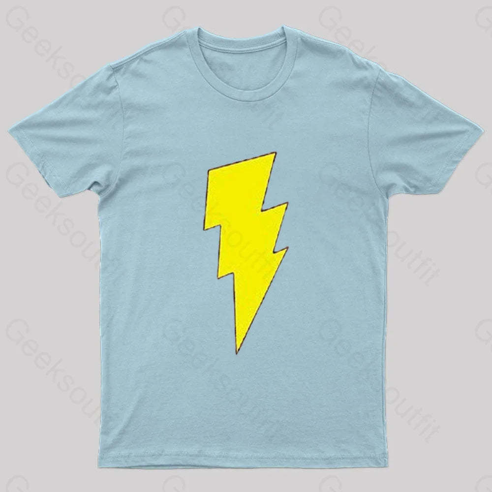 Captain Shazam! Symbol T-Shirt Light Blue / S