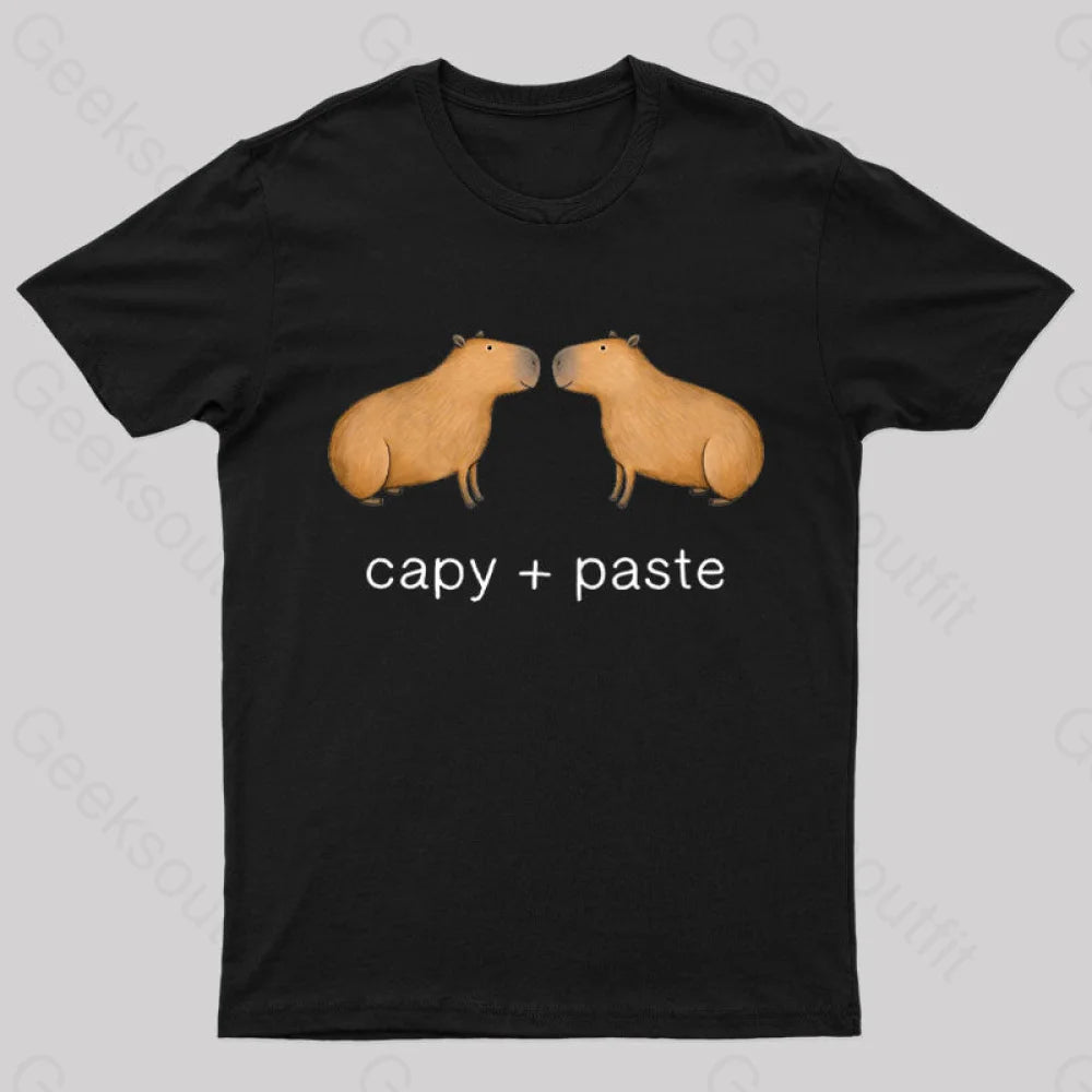 Capy Paste Geek T-Shirt Black / S