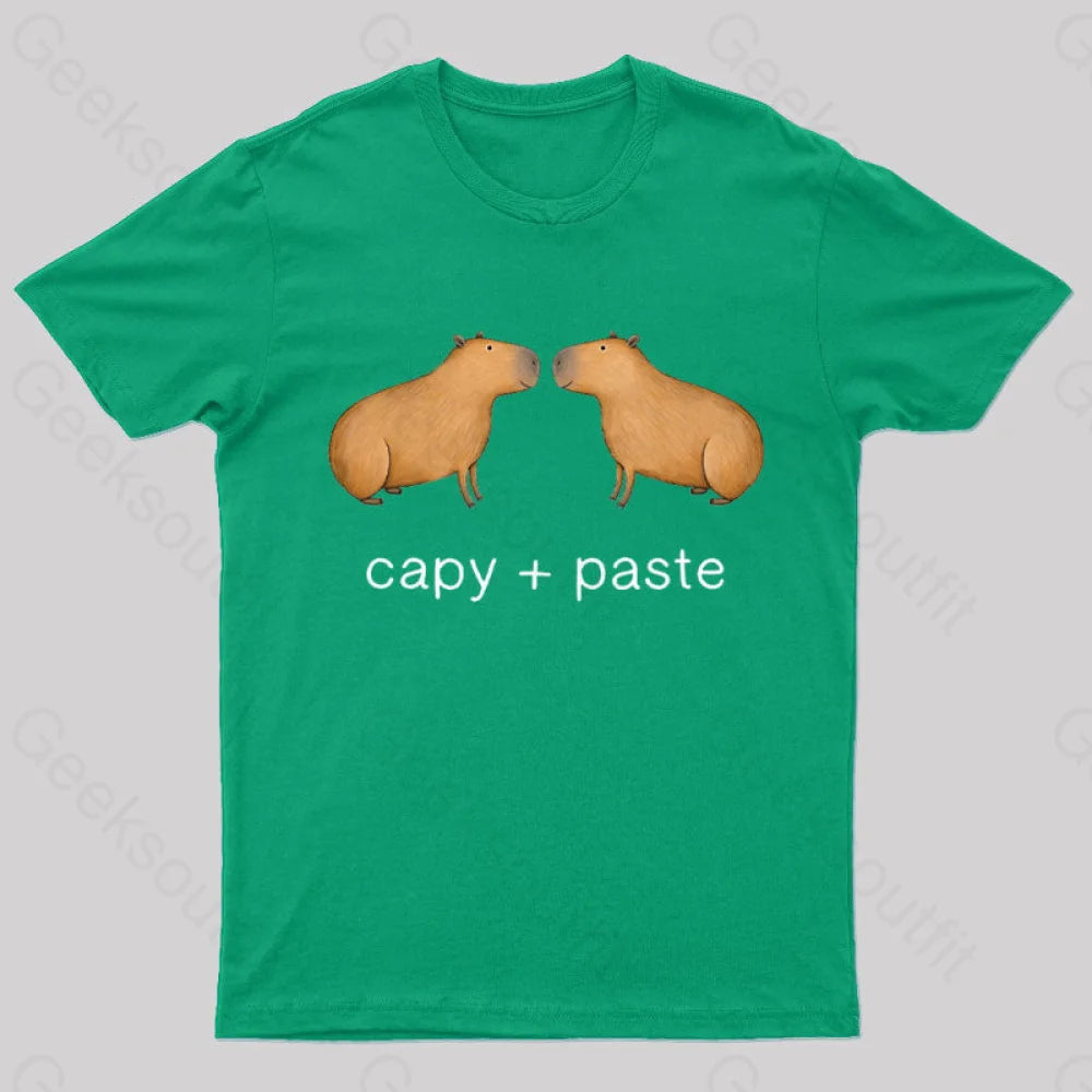 Capy Paste Geek T-Shirt Green / S