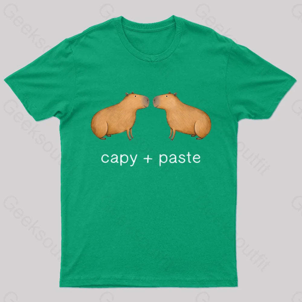 Capy Paste Geek T-Shirt Green / S