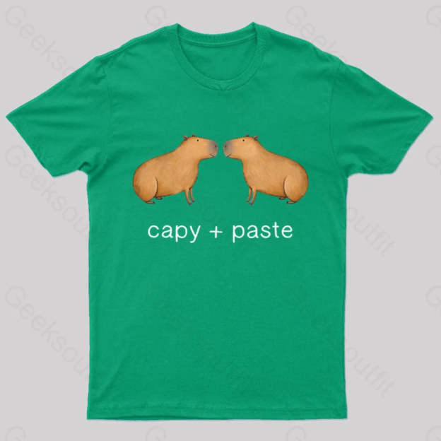 Capy Paste Geek T-Shirt Green / S