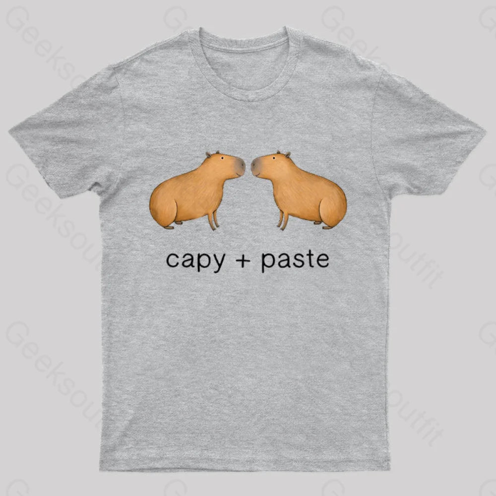 Capy Paste Geek T-Shirt Grey / S
