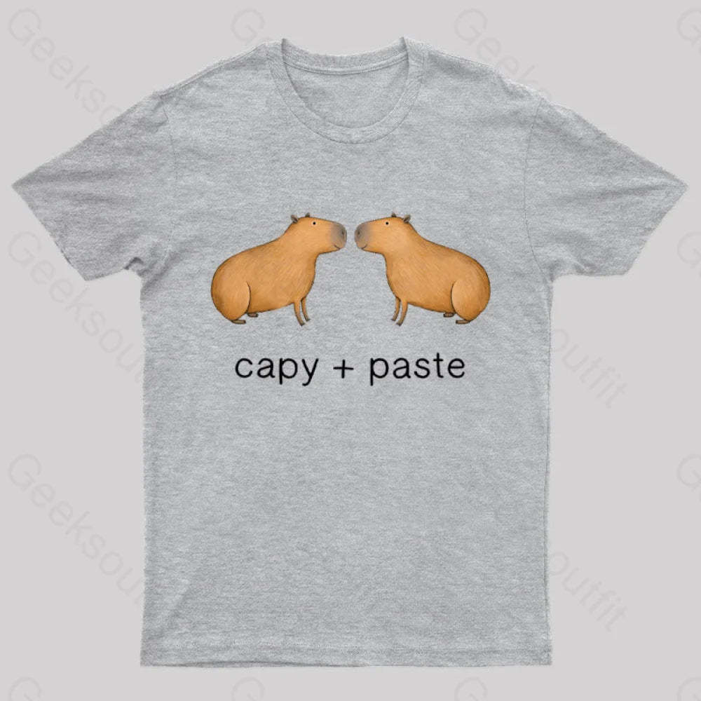 Capy Paste Geek T-Shirt Grey / S