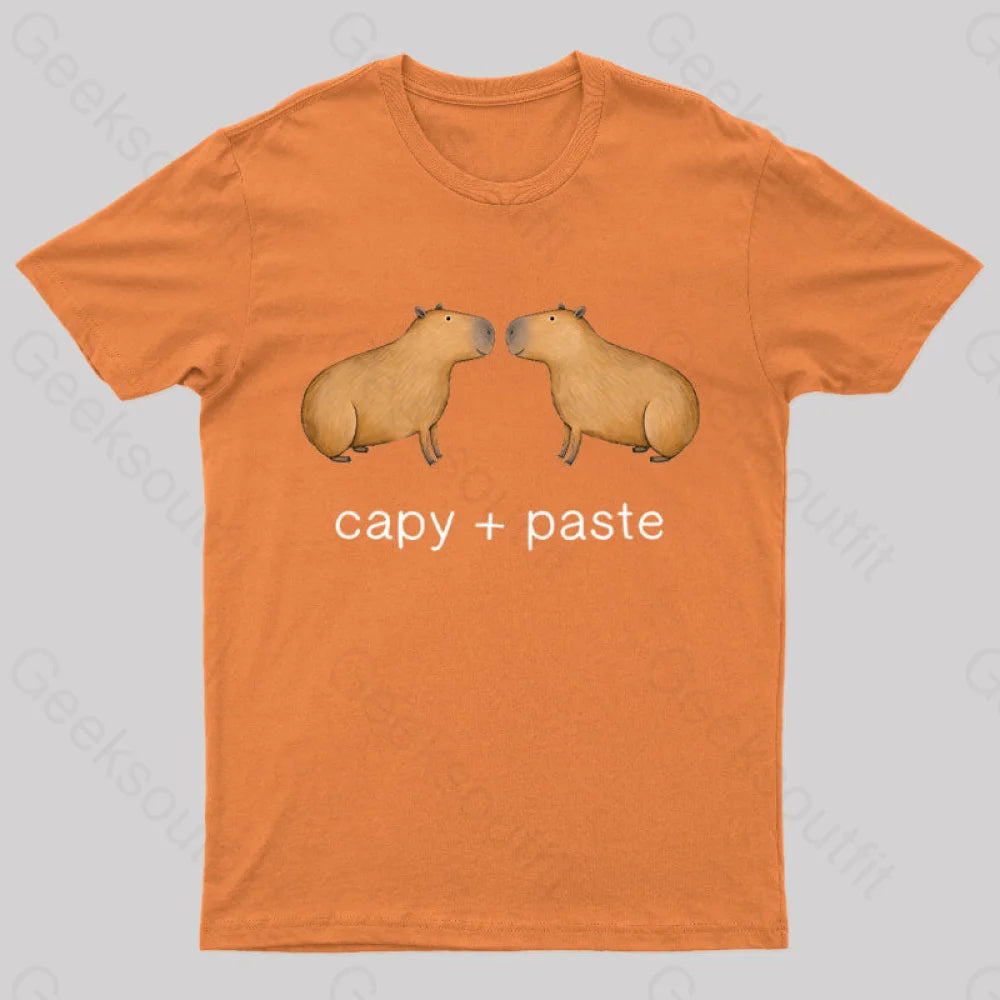 Capy Paste Geek T-Shirt Orange / S