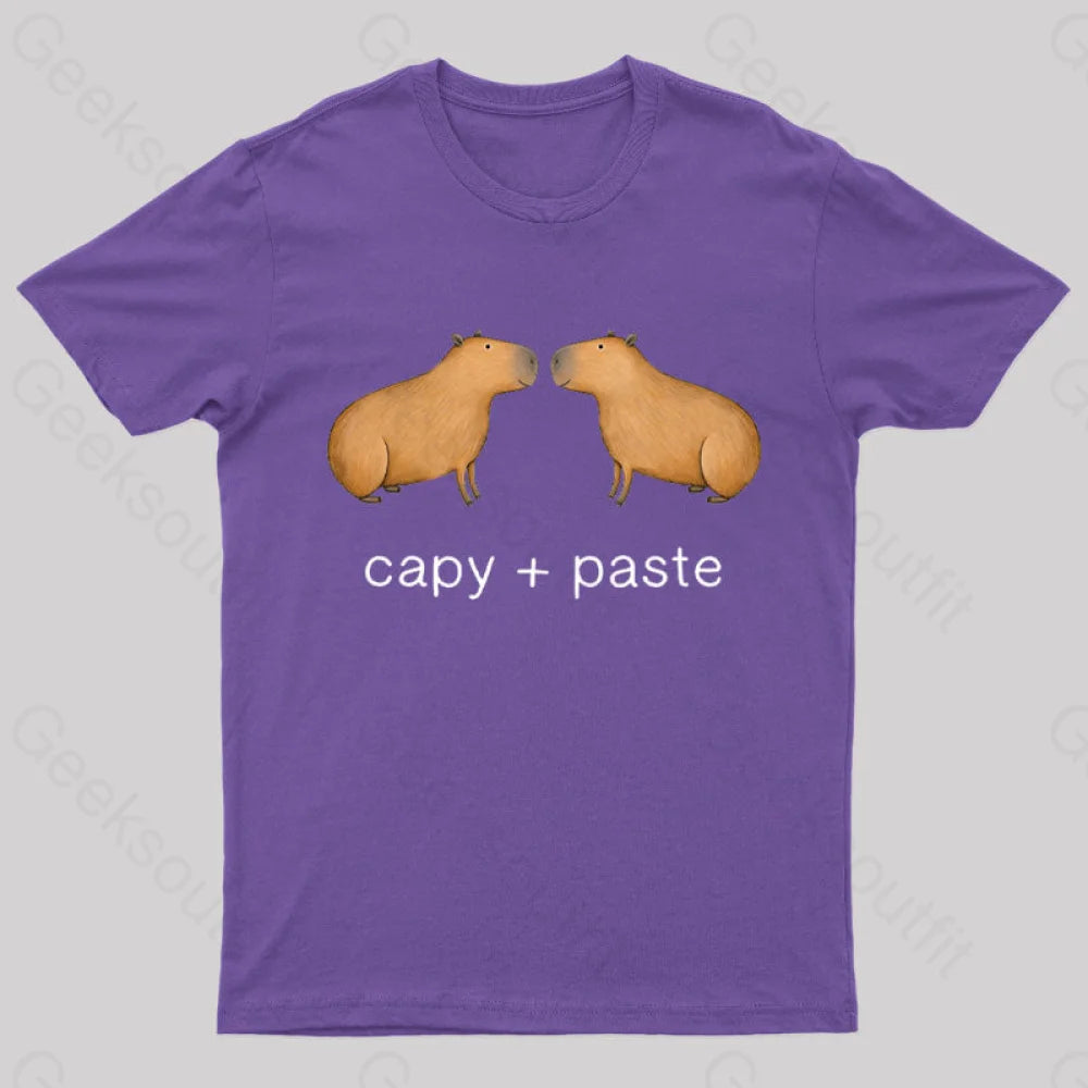Capy Paste Geek T-Shirt Purple / S