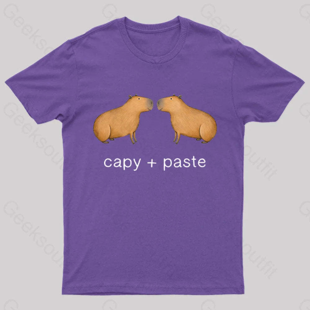 Capy Paste Geek T-Shirt Purple / S