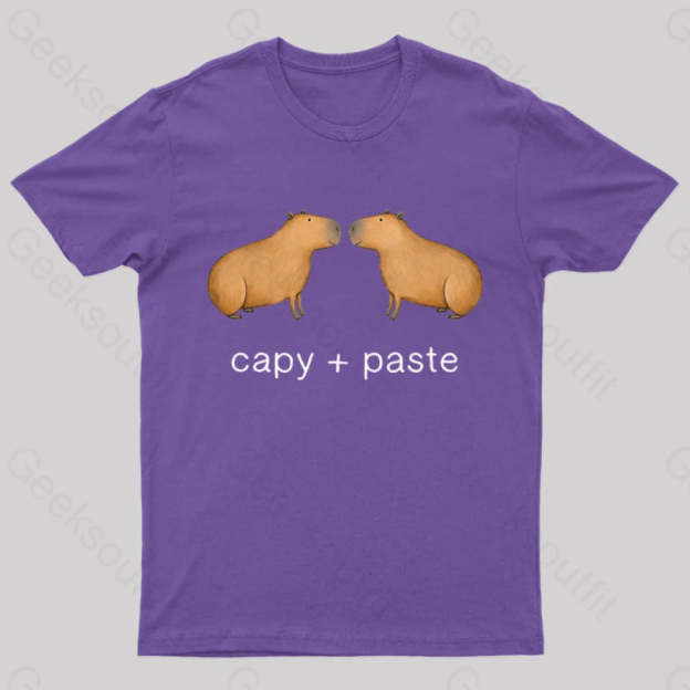 Capy Paste Geek T-Shirt Purple / S