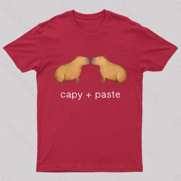 Capy Paste Geek T-Shirt Red / S